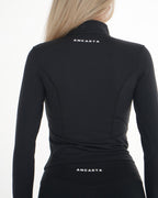 Macy Long Sleeve Zip Up - Black activewear by ANCARTA – Australian athleisure brand