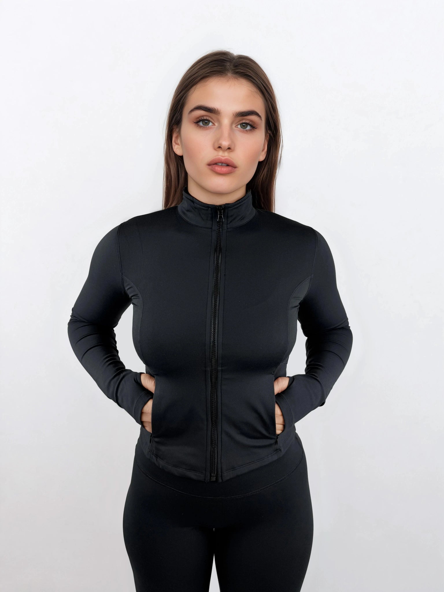 Macy Long Sleeve Zip Up - Black activewear by ANCARTA – Australian athleisure brand