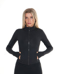 Macy Long Sleeve Zip Up - Black activewear by ANCARTA – Australian athleisure brand