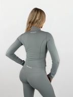 Macy Long Sleeve Zip Up - Sage Grey activewear by ANCARTA – Australian athleisure brand