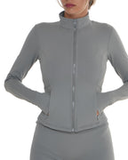 Macy Long Sleeve Zip Up - Sage Grey activewear by ANCARTA – Australian athleisure brand