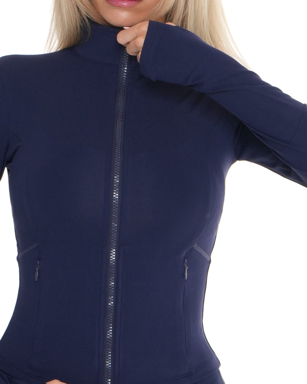 Macy Long Sleeve Zip Up - Sapphire activewear by ANCARTA – Australian athleisure brand