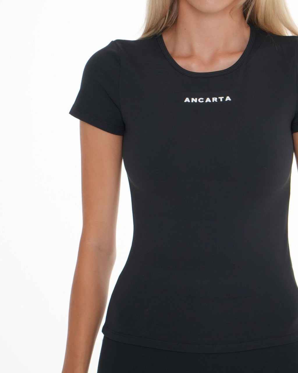 Macy Short Sleeve Top – Black activewear by ANCARTA – Australian athleisure brand