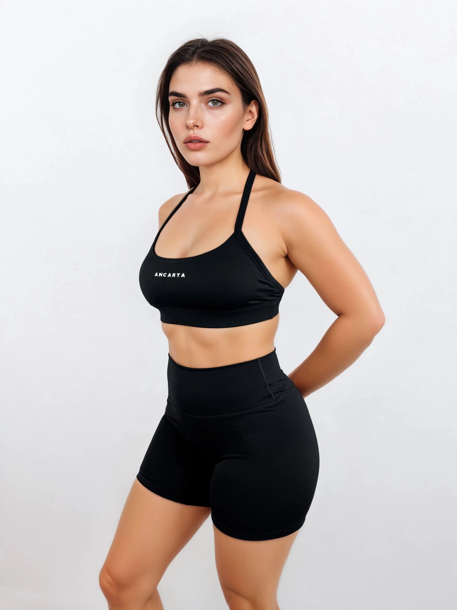 Macy Shorts – Black activewear by ANCARTA – Australian athleisure brand