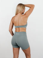 Macy Shorts – Sage Grey activewear by ANCARTA – Australian athleisure brand