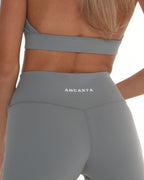 Macy Shorts – Sage Grey activewear by ANCARTA – Australian athleisure brand