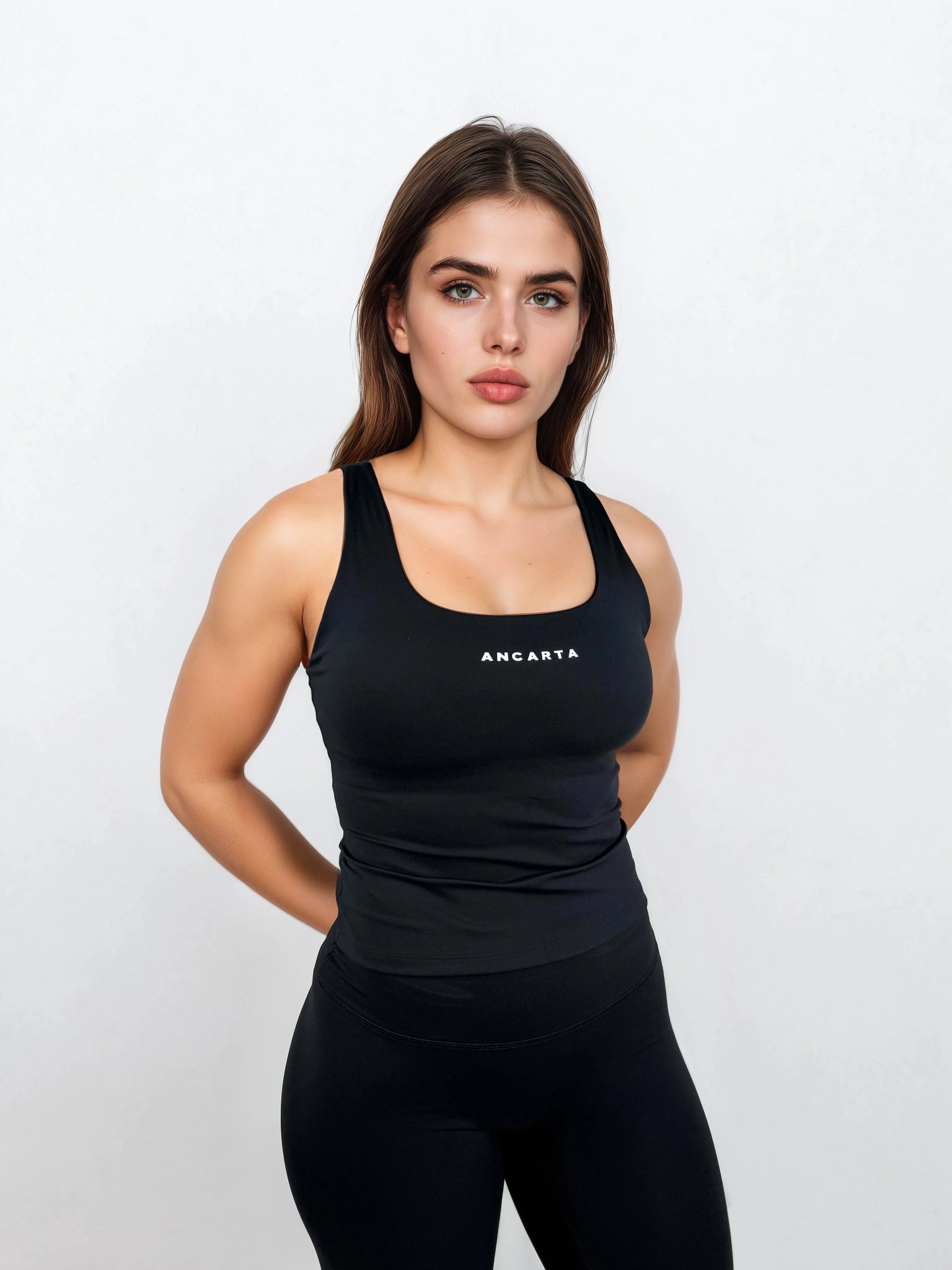 Macy Tank – Black activewear by ANCARTA – Australian athleisure brand