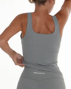 Macy Tank – Sage Grey activewear by ANCARTA – Australian athleisure brand