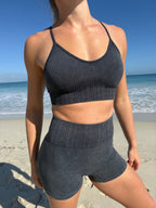 Melody Bra – Charcoal activewear by ANCARTA – Australian athleisure brand