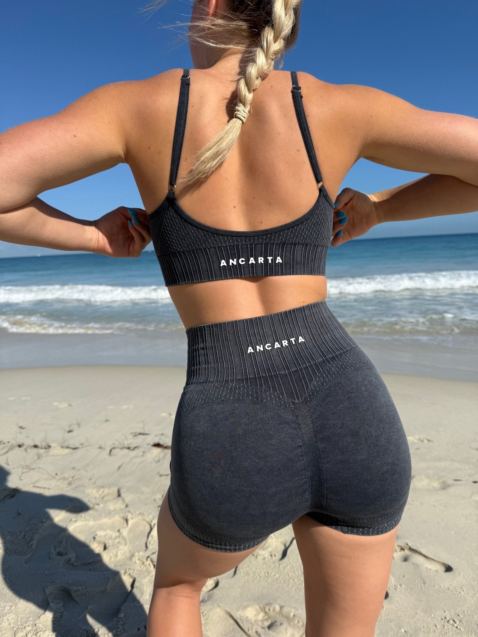 Melody Bra – Charcoal activewear by ANCARTA – Australian athleisure brand