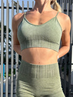 Melody Bra – Dry Olive activewear by ANCARTA – Australian athleisure brand