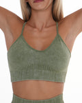 Melody Bra – Dry Olive activewear by ANCARTA – Australian athleisure brand