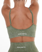 Melody Bra – Dry Olive activewear by ANCARTA – Australian athleisure brand