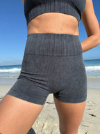 Melody Shorts – Charcoal activewear by ANCARTA – Australian athleisure brand