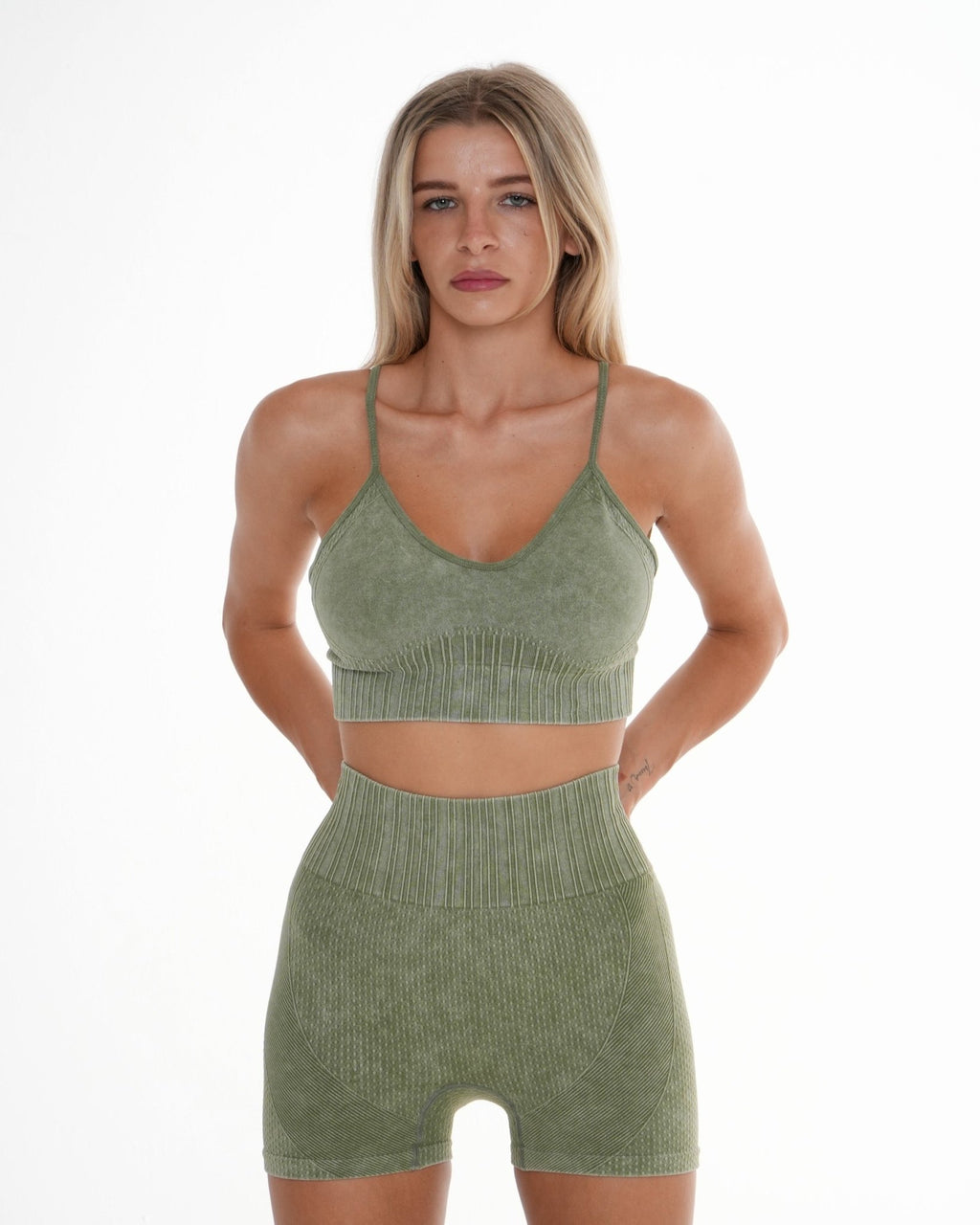 Melody Shorts – Dry Olive activewear by ANCARTA – Australian athleisure brand