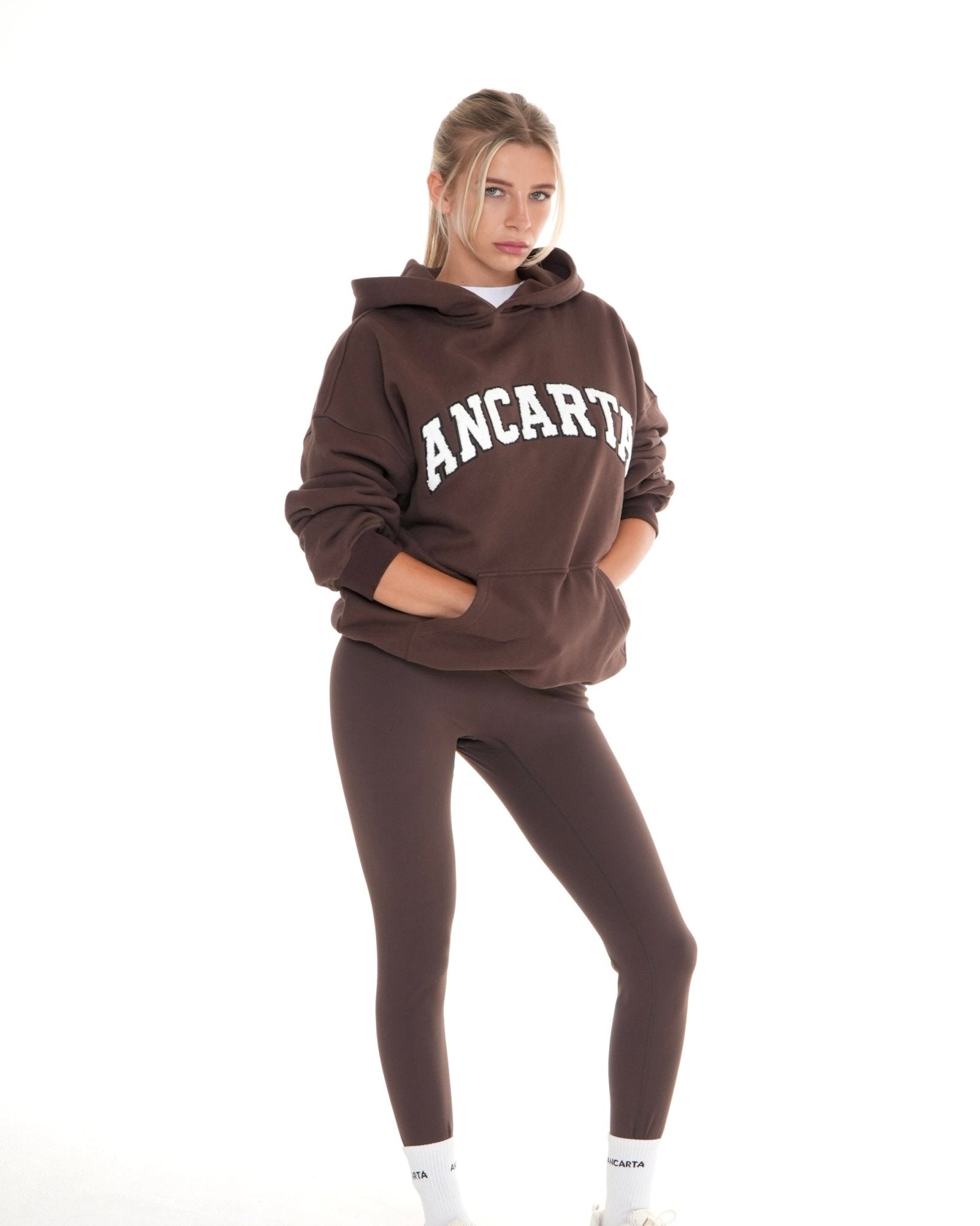 Organic Cotton Oversized Hoodie - Coffee activewear by ANCARTA – Australian athleisure brand