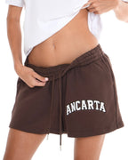Organic Cotton Oversized Shorts - Coffee activewear by ANCARTA – Australian athleisure brand