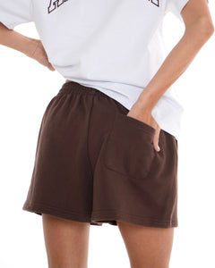 Organic Cotton Oversized Shorts - Coffee activewear by ANCARTA – Australian athleisure brand