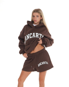 Organic Cotton Oversized Shorts - Coffee activewear by ANCARTA – Australian athleisure brand