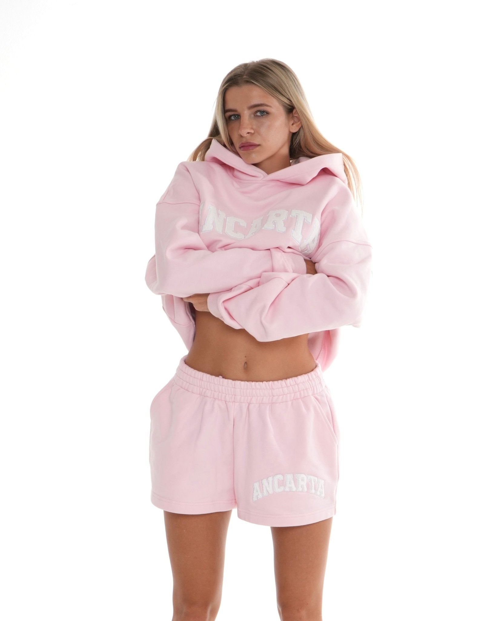 Organic Cotton Oversized Shorts - Pink activewear by ANCARTA – Australian athleisure brand