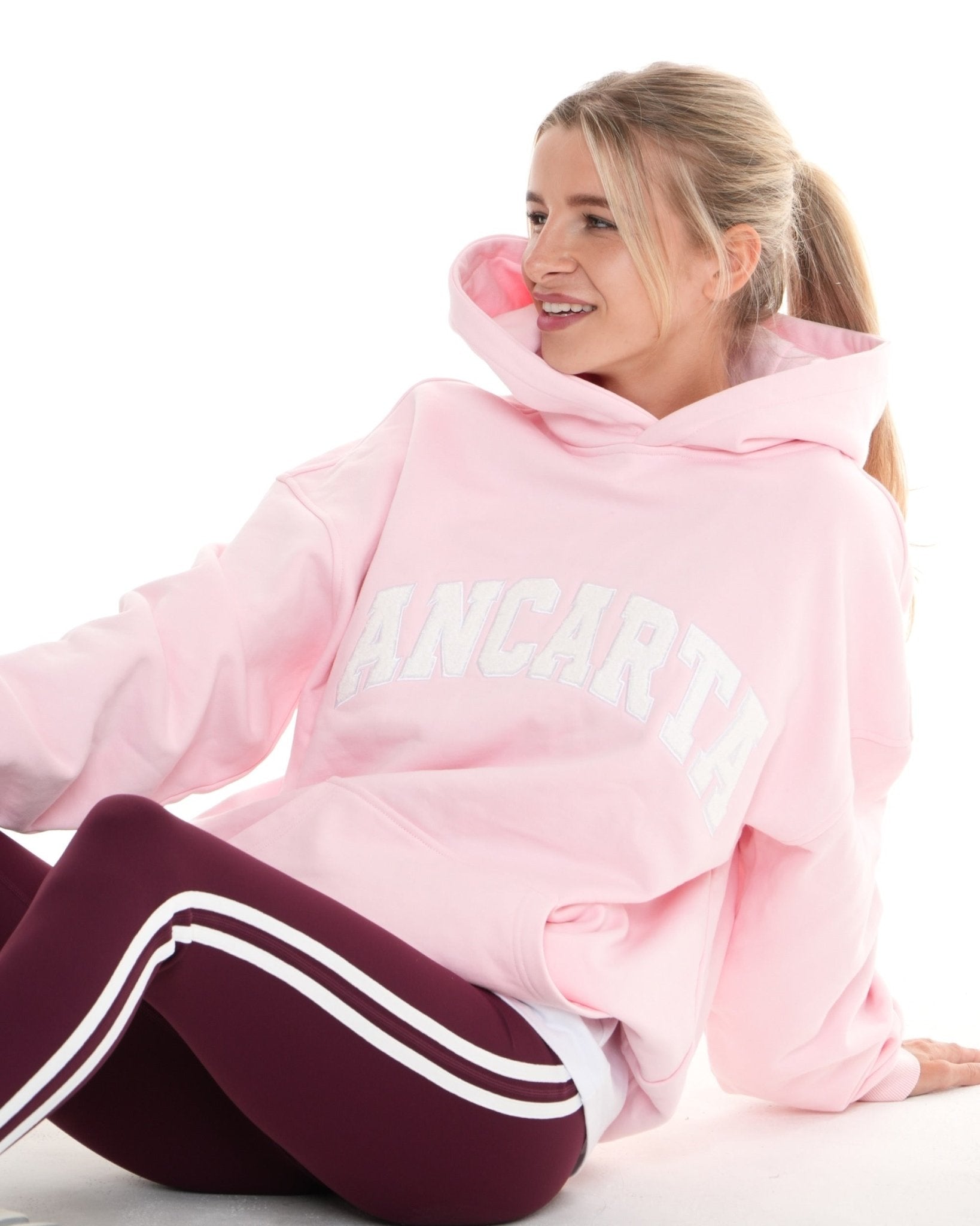 Organic Cotton Relaxed Hoodie - Pink Marshmallow activewear by ANCARTA – Australian athleisure brand