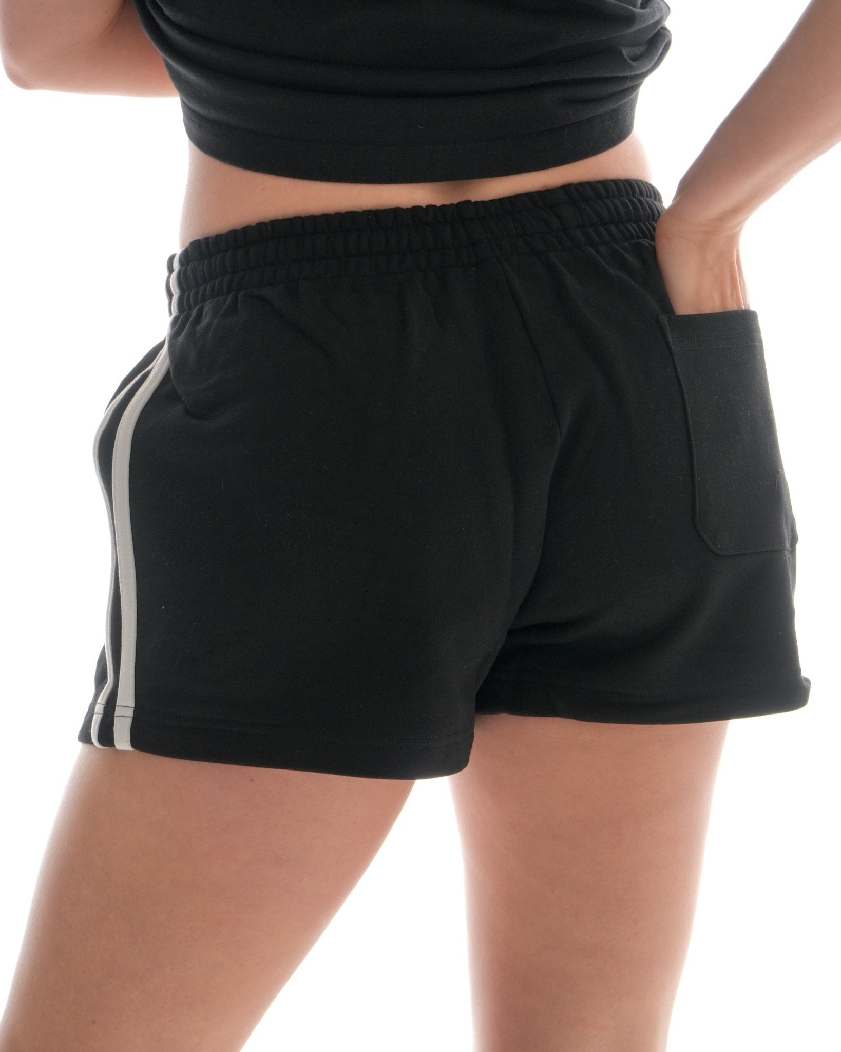 Organic Cotton Relaxed Shorts - Black activewear by ANCARTA – Australian athleisure brand