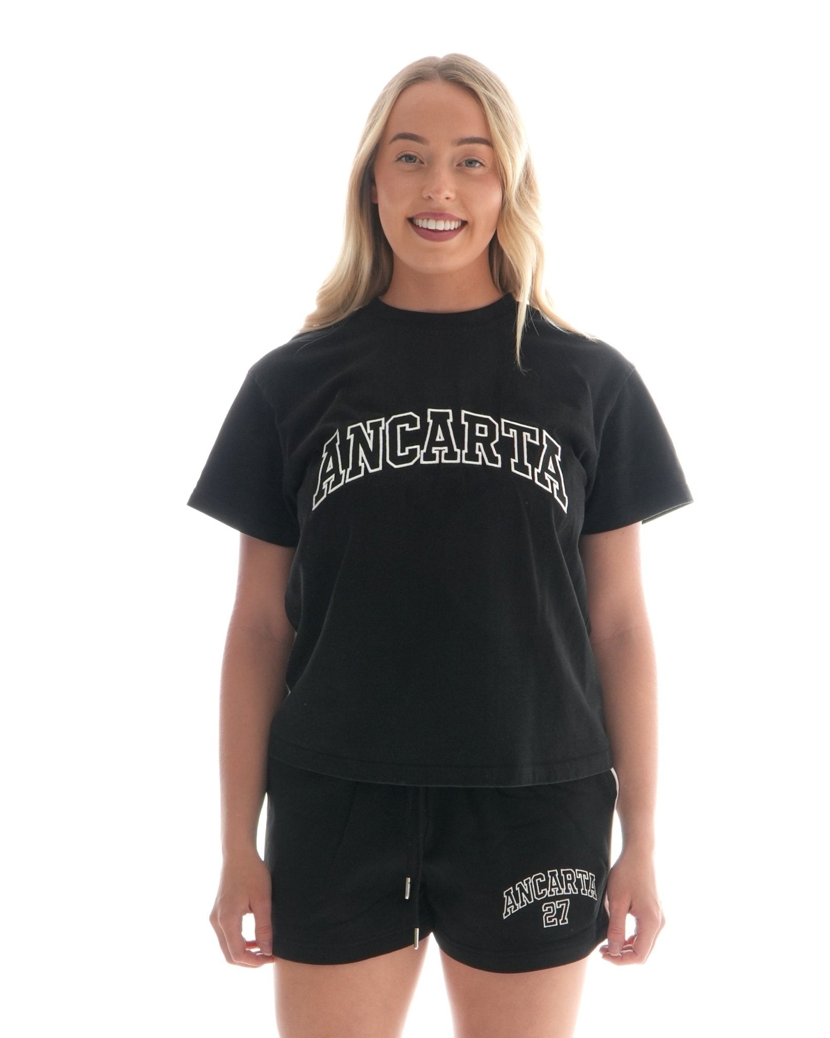 Organic Cotton Relaxed Shorts - Black activewear by ANCARTA – Australian athleisure brand