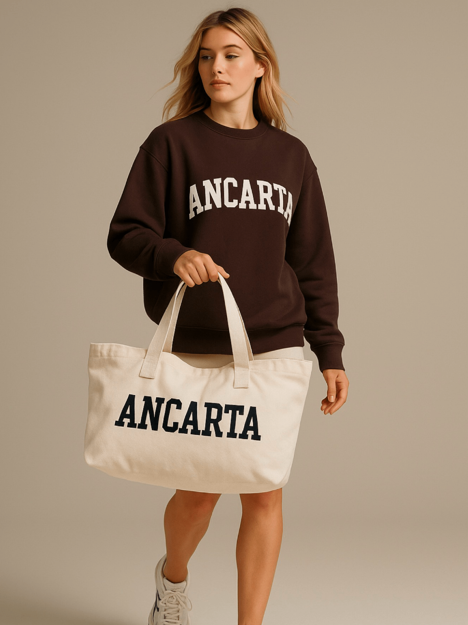 Oversized Tote Bag — Recycled Cotton activewear by ANCARTA – Australian athleisure brand