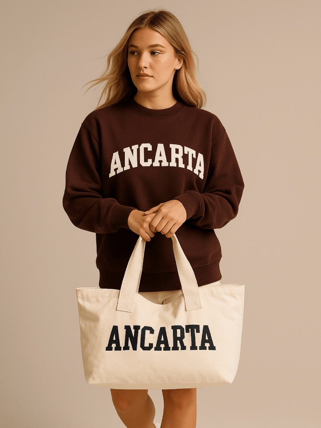 Oversized Tote Bag — Recycled Cotton activewear by ANCARTA – Australian athleisure brand