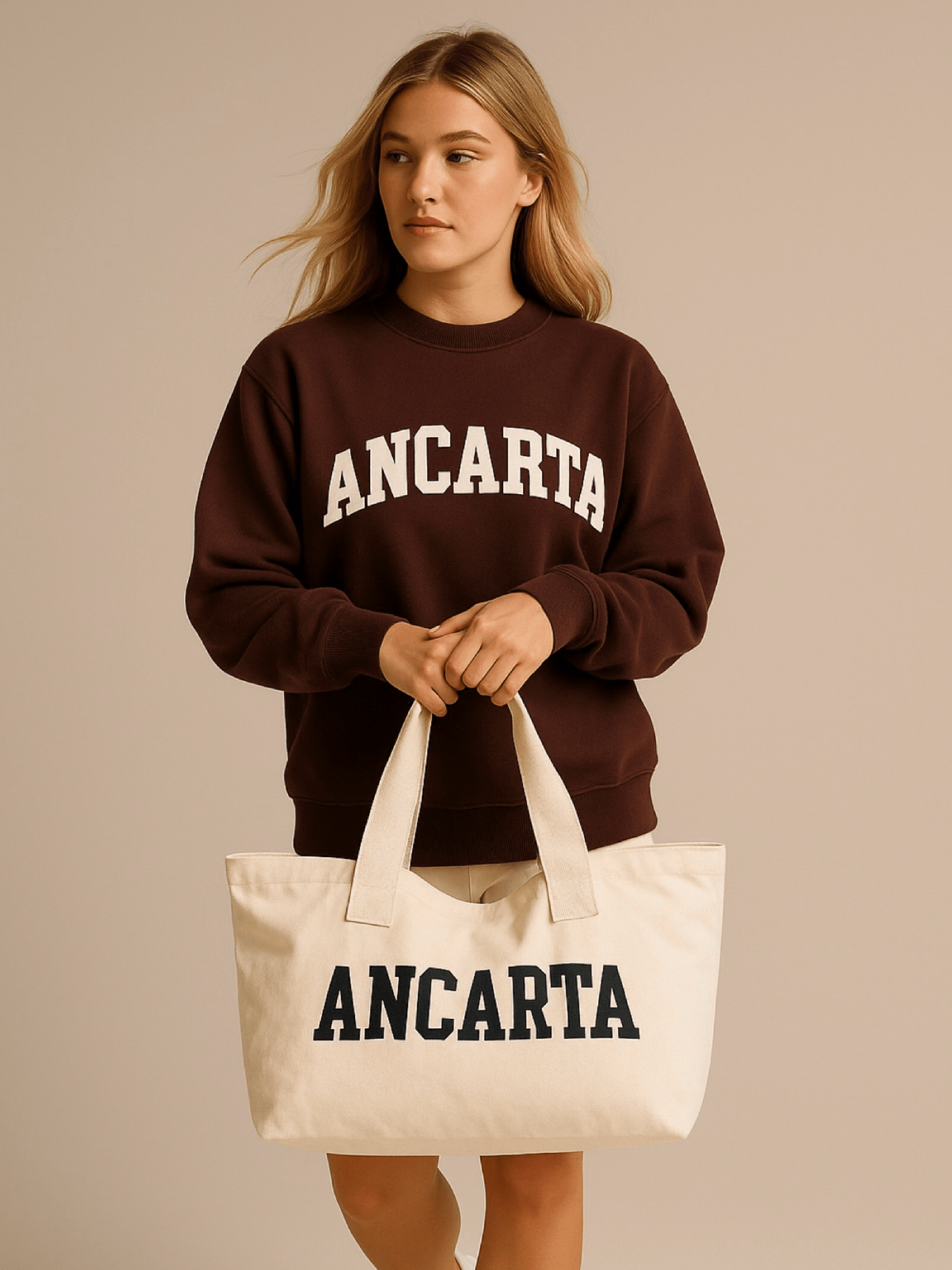 Oversized Tote Bag — Recycled Cotton activewear by ANCARTA – Australian athleisure brand