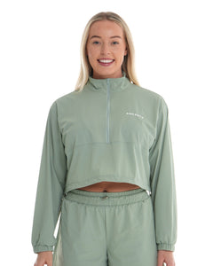 Pace Quarter Zip – Eucalyptus activewear by ANCARTA – Australian athleisure brand