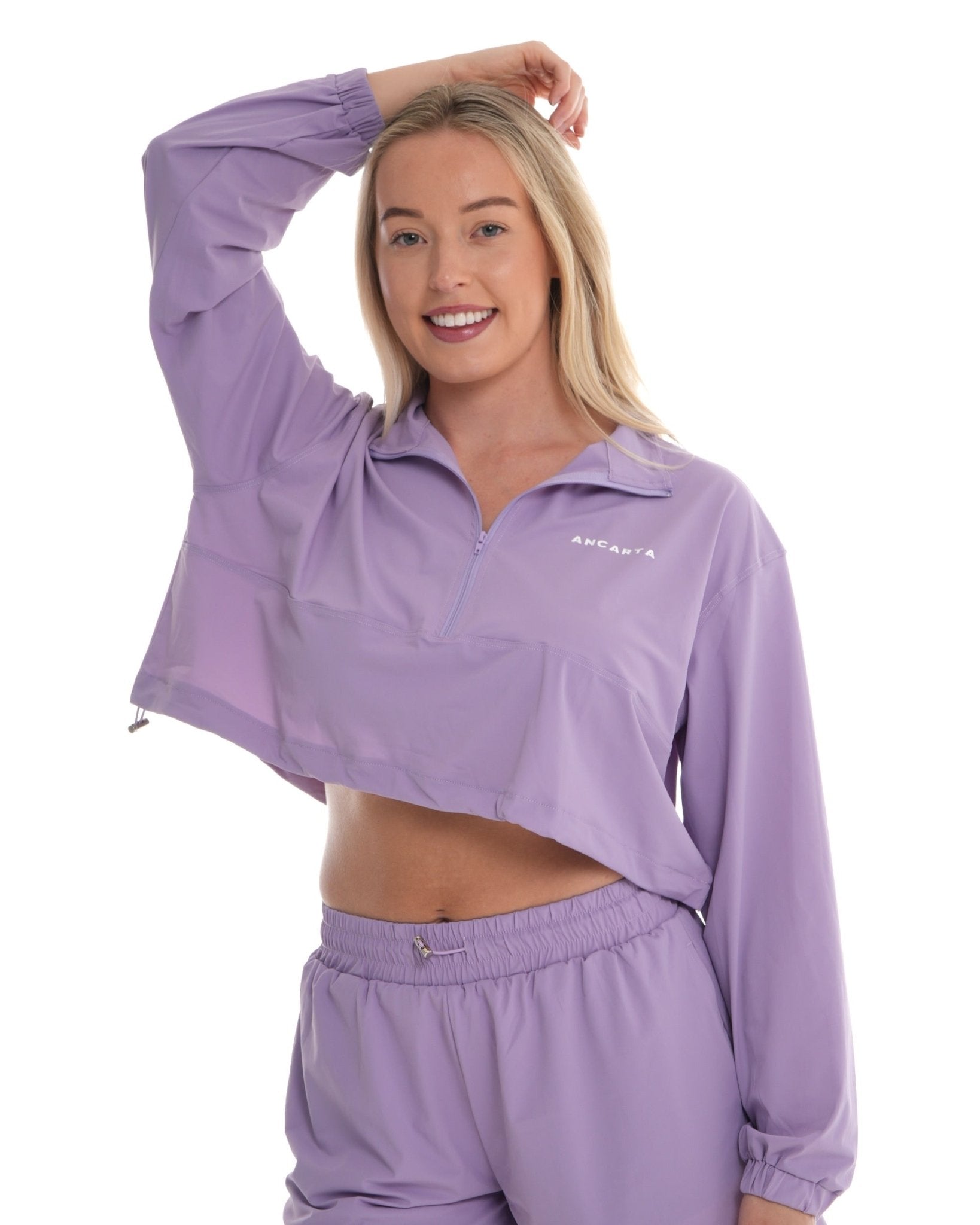 Pace Quarter Zip – Lilac activewear by ANCARTA – Australian athleisure brand