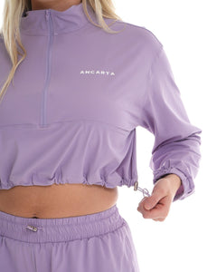 Pace Quarter Zip – Lilac activewear by ANCARTA – Australian athleisure brand