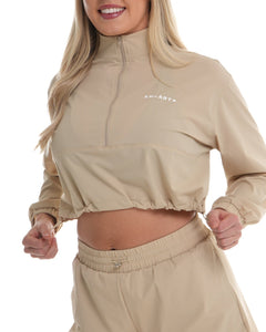 Pace Quarter Zip – Vanilla activewear by ANCARTA – Australian athleisure brand
