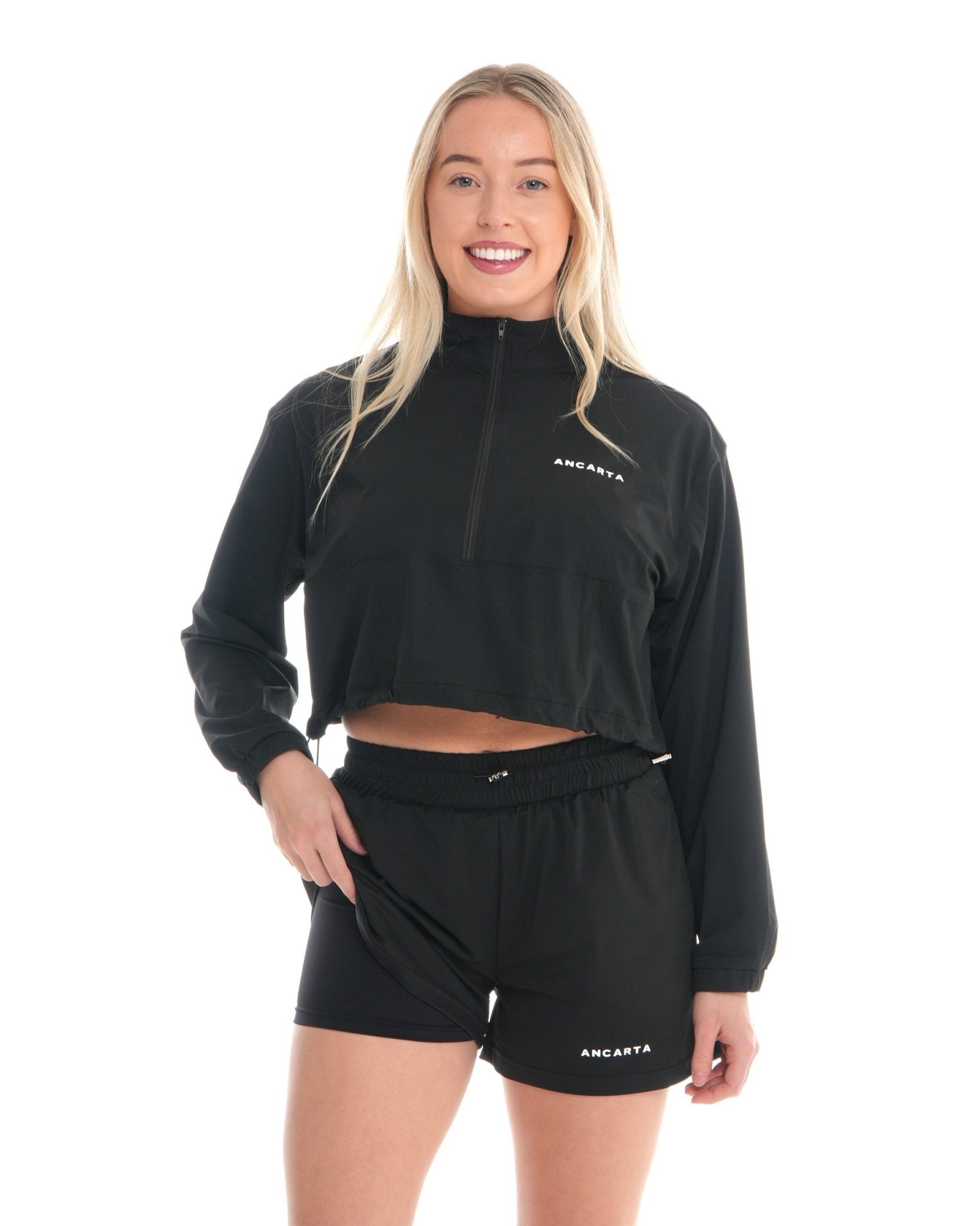 Pace Shorts – Black activewear by ANCARTA – Australian athleisure brand