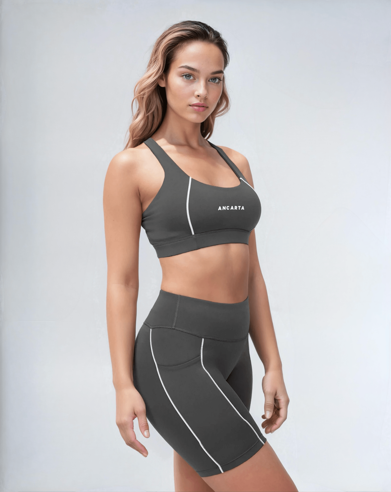 Phase Shorts – Slate Grey activewear by ANCARTA – Australian athleisure brand