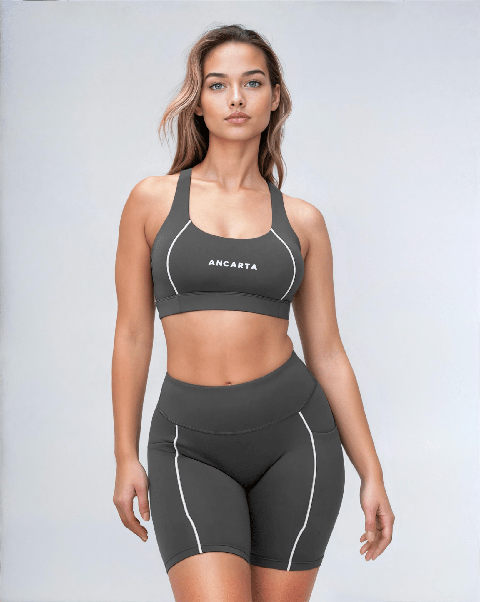 Phase Shorts – Slate Grey activewear by ANCARTA – Australian athleisure brand