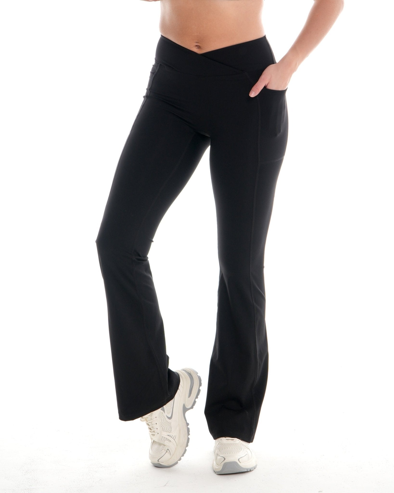 Refine Flared Leggings – Midnight activewear by ANCARTA – Australian athleisure brand