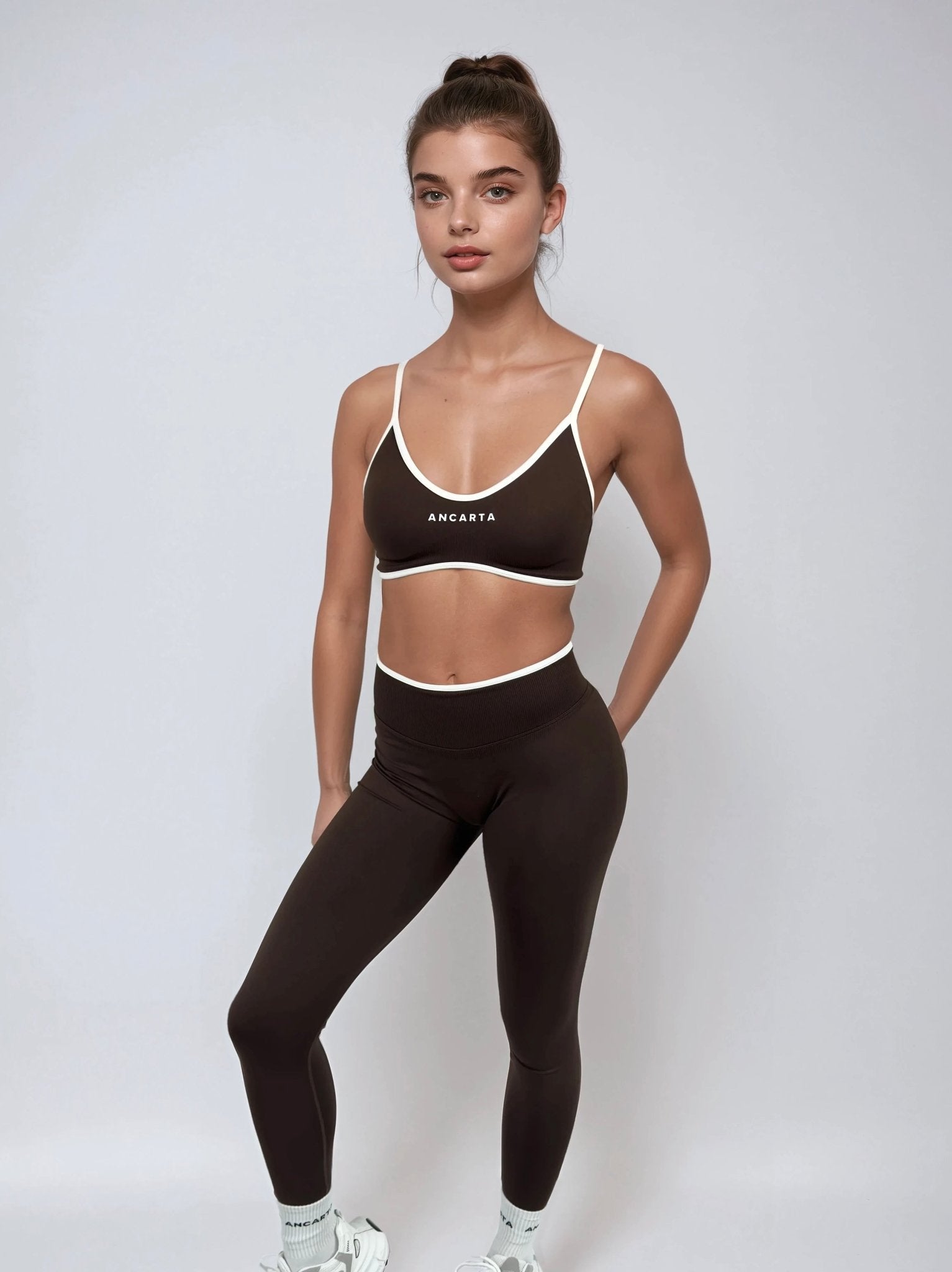 Vital Leggings – Coffee activewear by ANCARTA – Australian athleisure brand