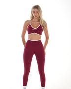 Vital Leggings – Deep Cherry activewear by ANCARTA – Australian athleisure brand