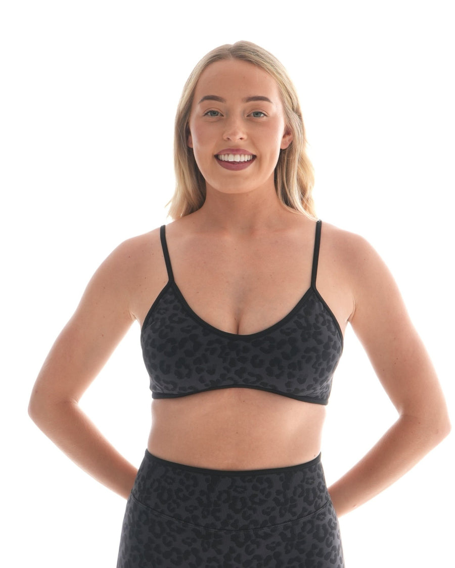 Soutien-gorge Vital Leopard – Noir