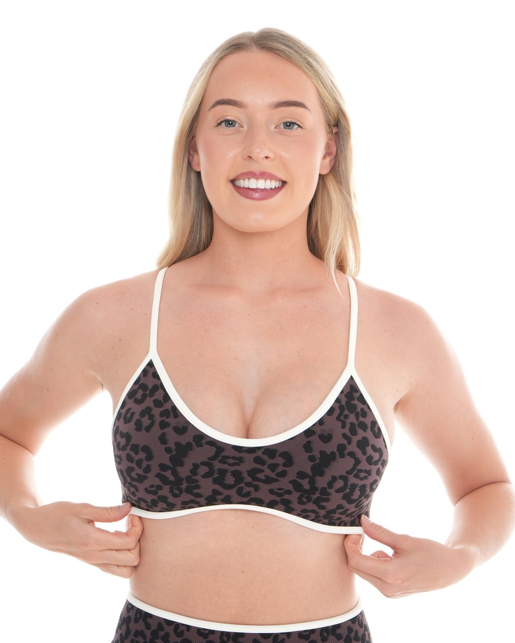 Vital Leopard Bra – Brown activewear by ANCARTA – Australian athleisure brand