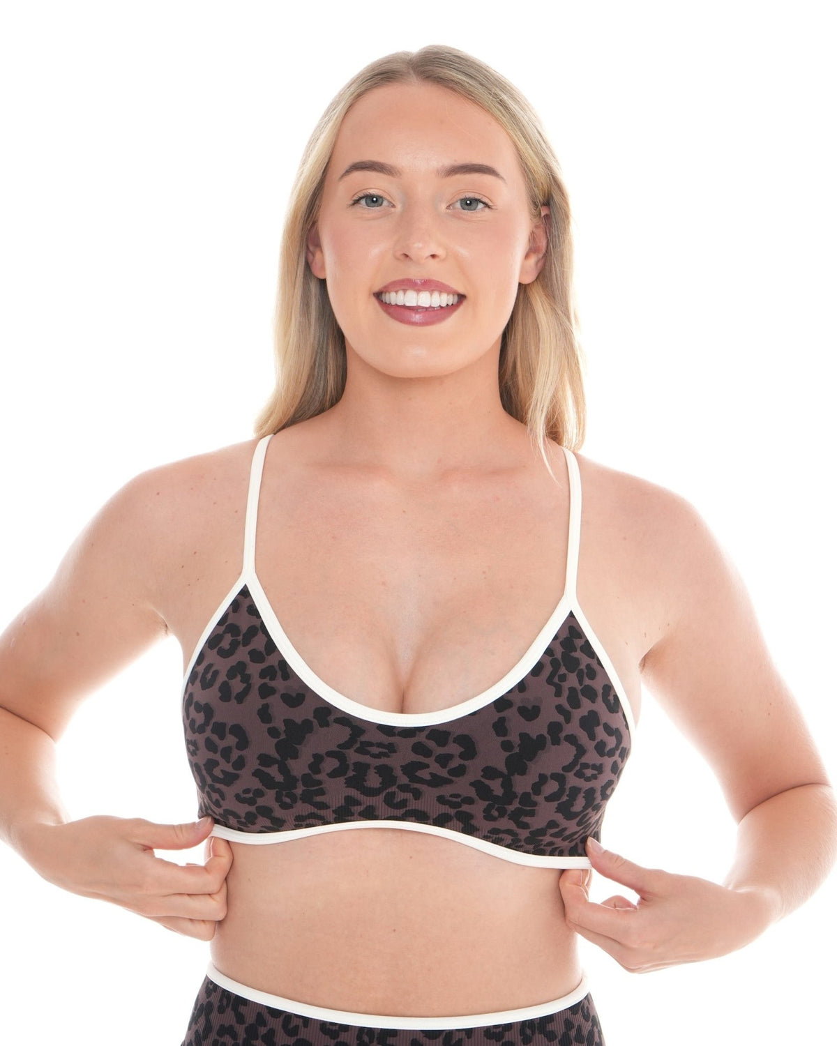 Vital Leopard Bra – Brown activewear by ANCARTA – Australian athleisure brand