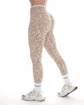 Vital Leopard Leggings – Beige activewear by ANCARTA – Australian athleisure brand