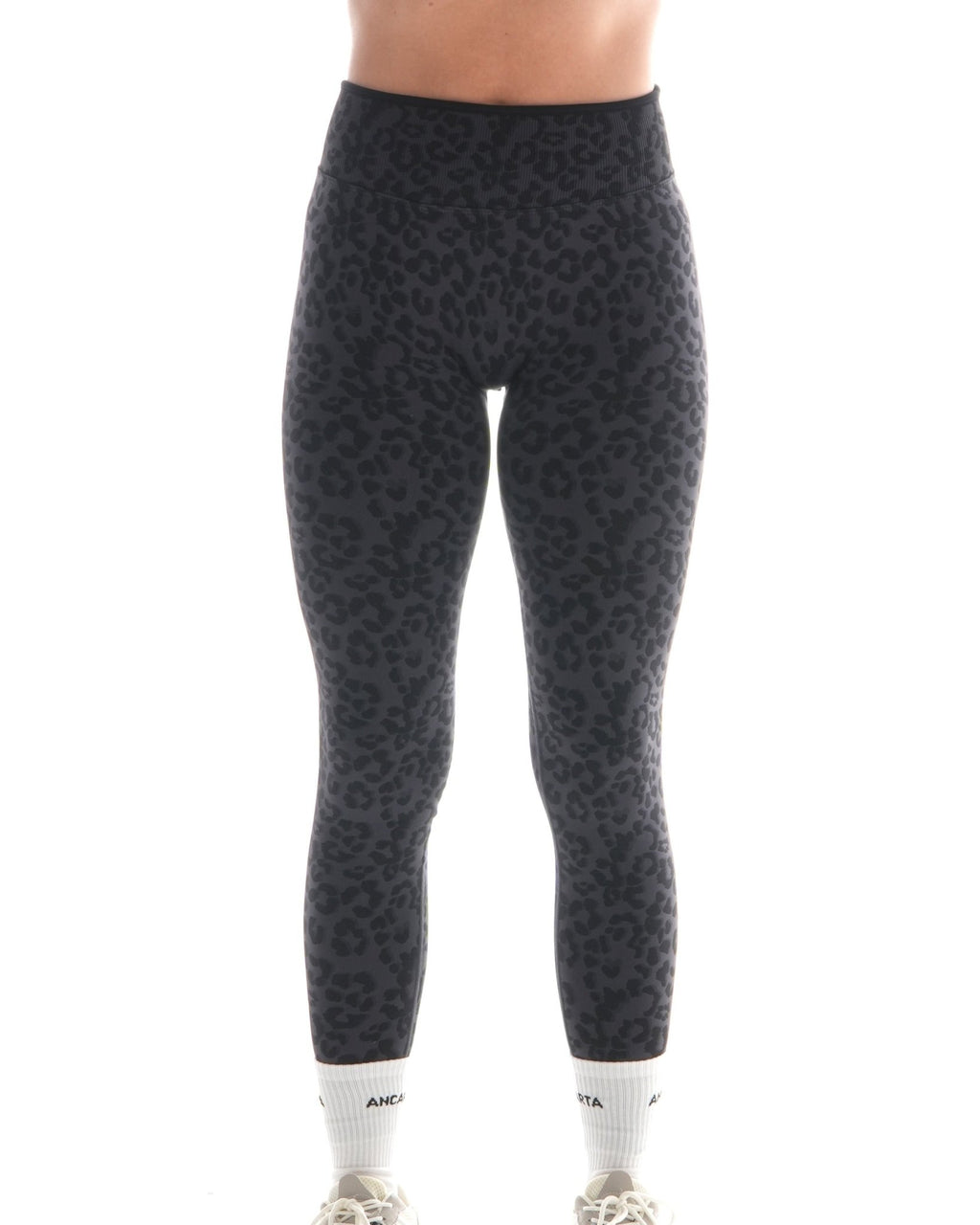 Vital Leopard Leggings – Black activewear by ANCARTA – Australian athleisure brand