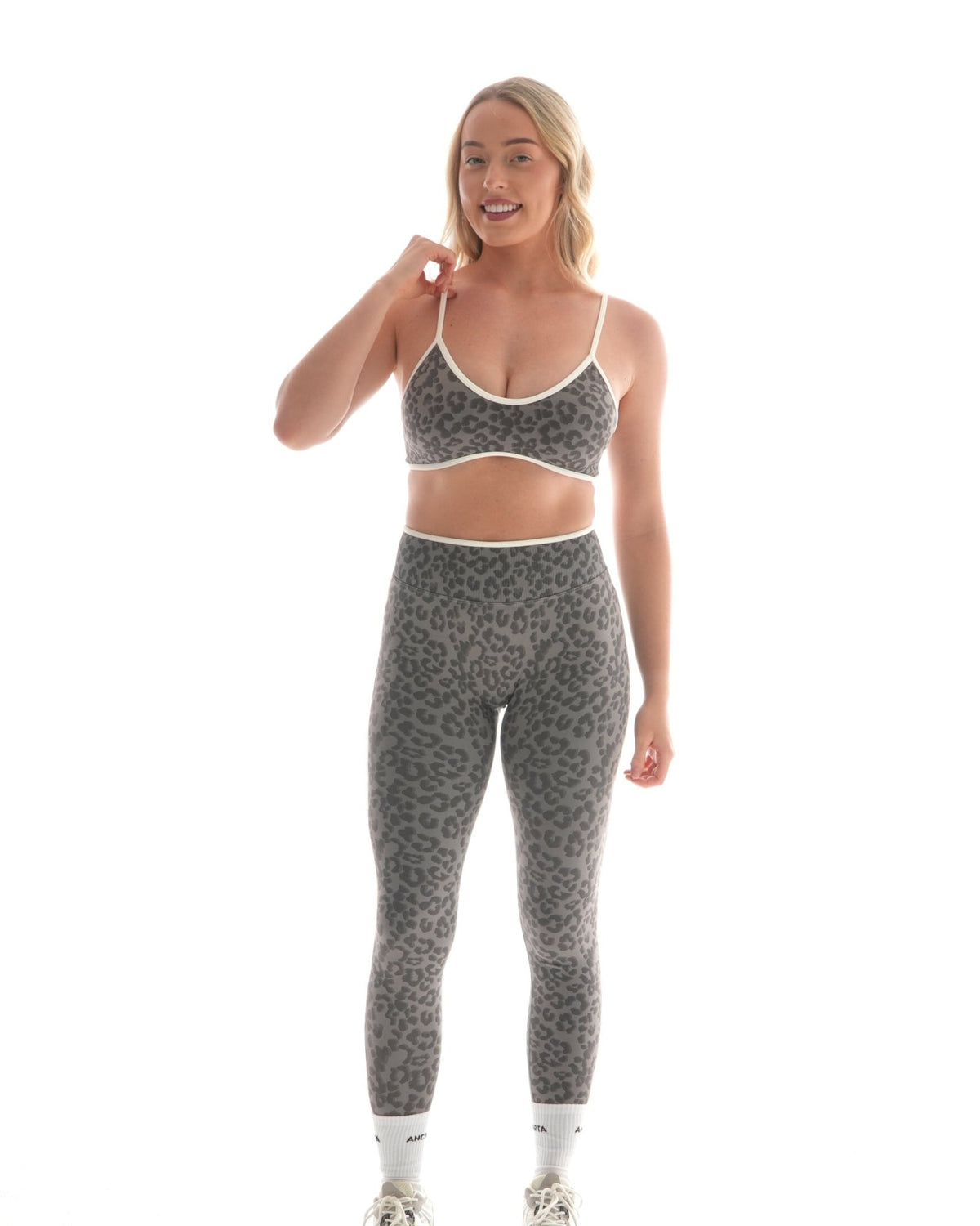 Vital Leopard Leggings – Grey activewear by ANCARTA – Australian athleisure brand