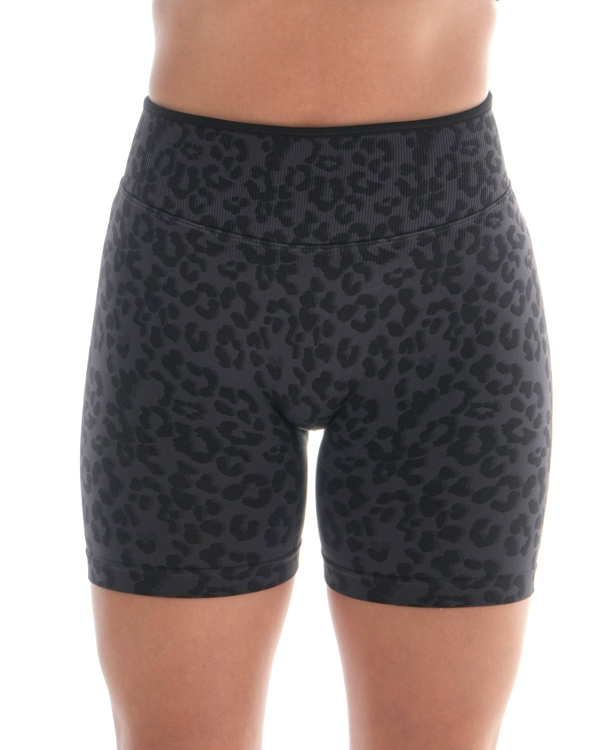 Vital Leopard Shorts – Black activewear by ANCARTA – Australian athleisure brand