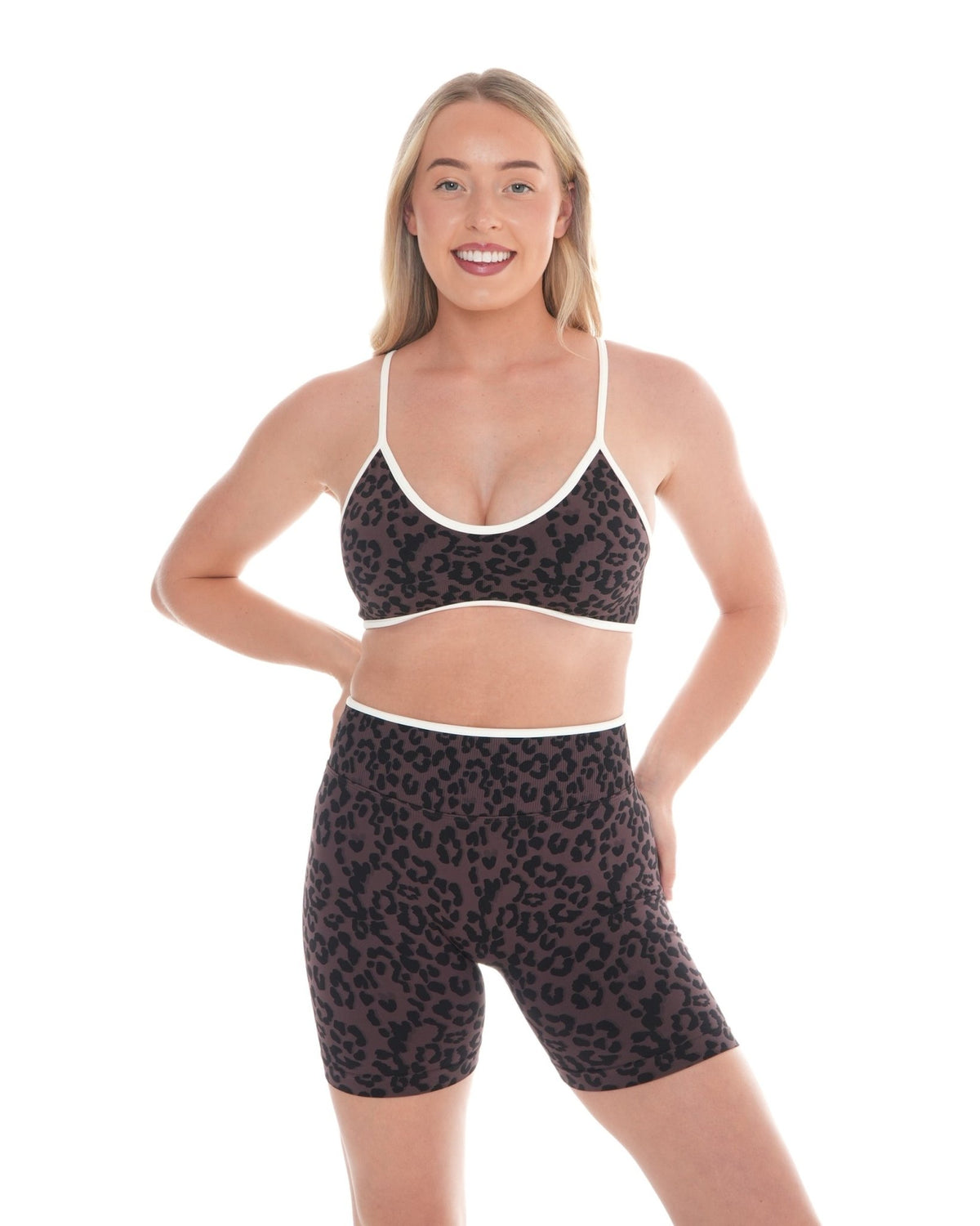 Vital Leopard Shorts – Brown activewear by ANCARTA – Australian athleisure brand
