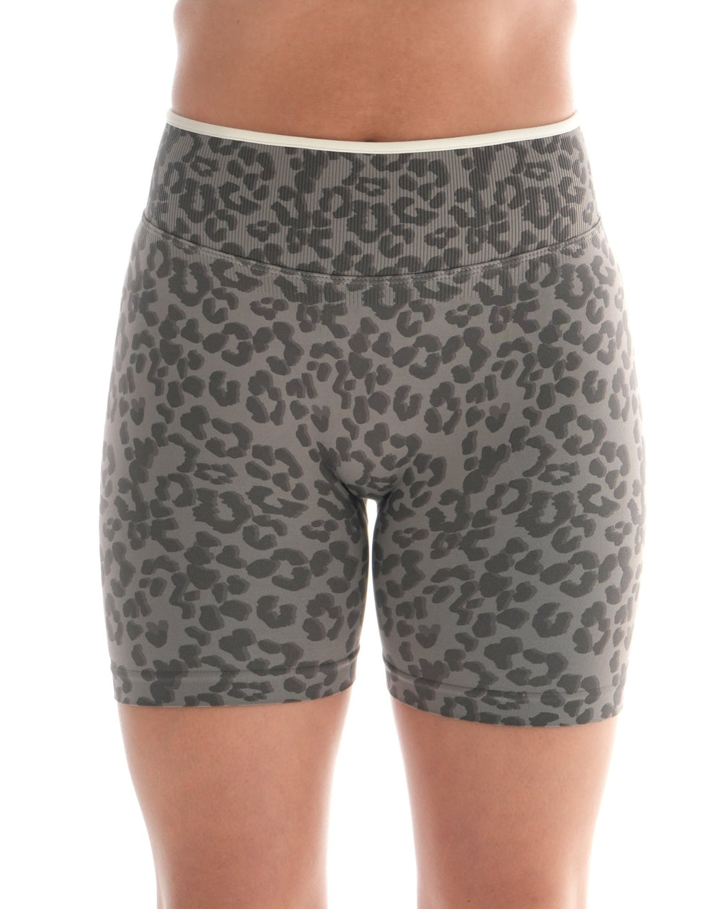 Vital Leopard Shorts – Grey activewear by ANCARTA – Australian athleisure brand