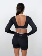 Vital Long Sleeve Crop — Obsidian activewear by ANCARTA – Australian athleisure brand